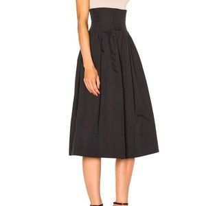Brock Collection high waisted, corset skirt, black.